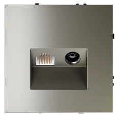 Изображение Розетка телевизионная встраиваемая VOLTUM S70 TV+RJ45 кат. 6 (шелк)