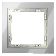 Изображение Рамка стеклянная VOLTUM S70 на 1 пост, (сталь, стекло)